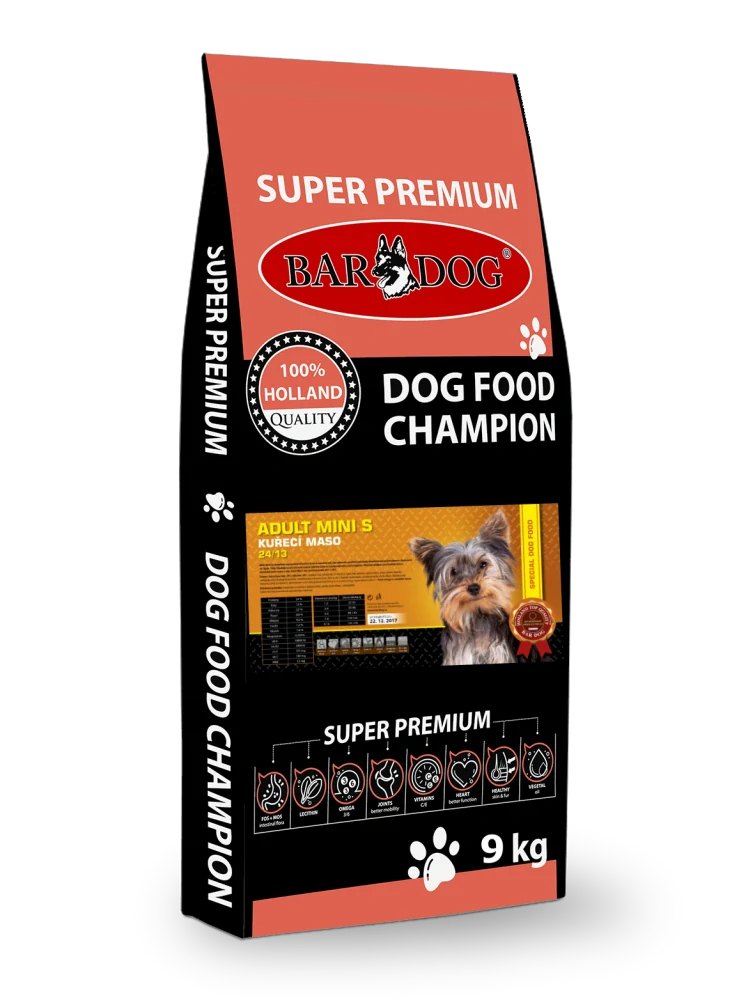 BARDOG ADULT Mini 24/13 kuřecí maso pro malá plemena 9+1 kg