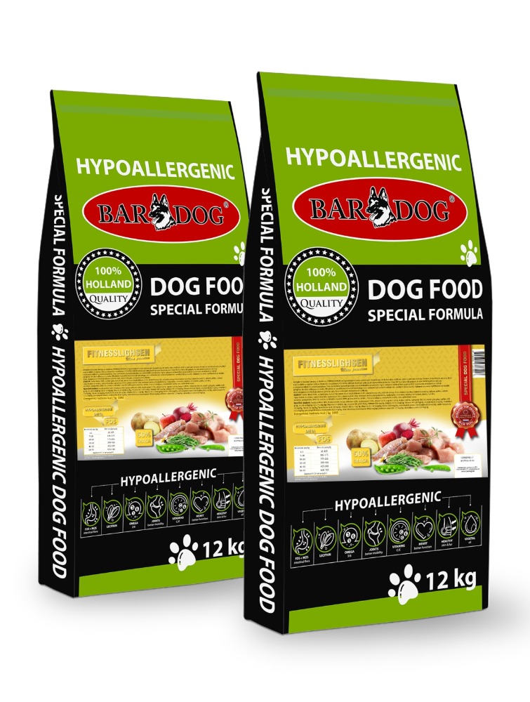 BARDOG Lisované krmivo FITNESSLIGHSEN 2 x 12 kg